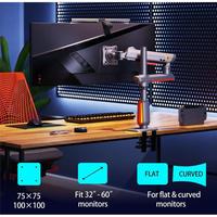 Moniteur de jeu avec éclairage RGB NORTH BAYOU L70, design le plus récent, support de bras réglable, support pour moniteurs incurvés