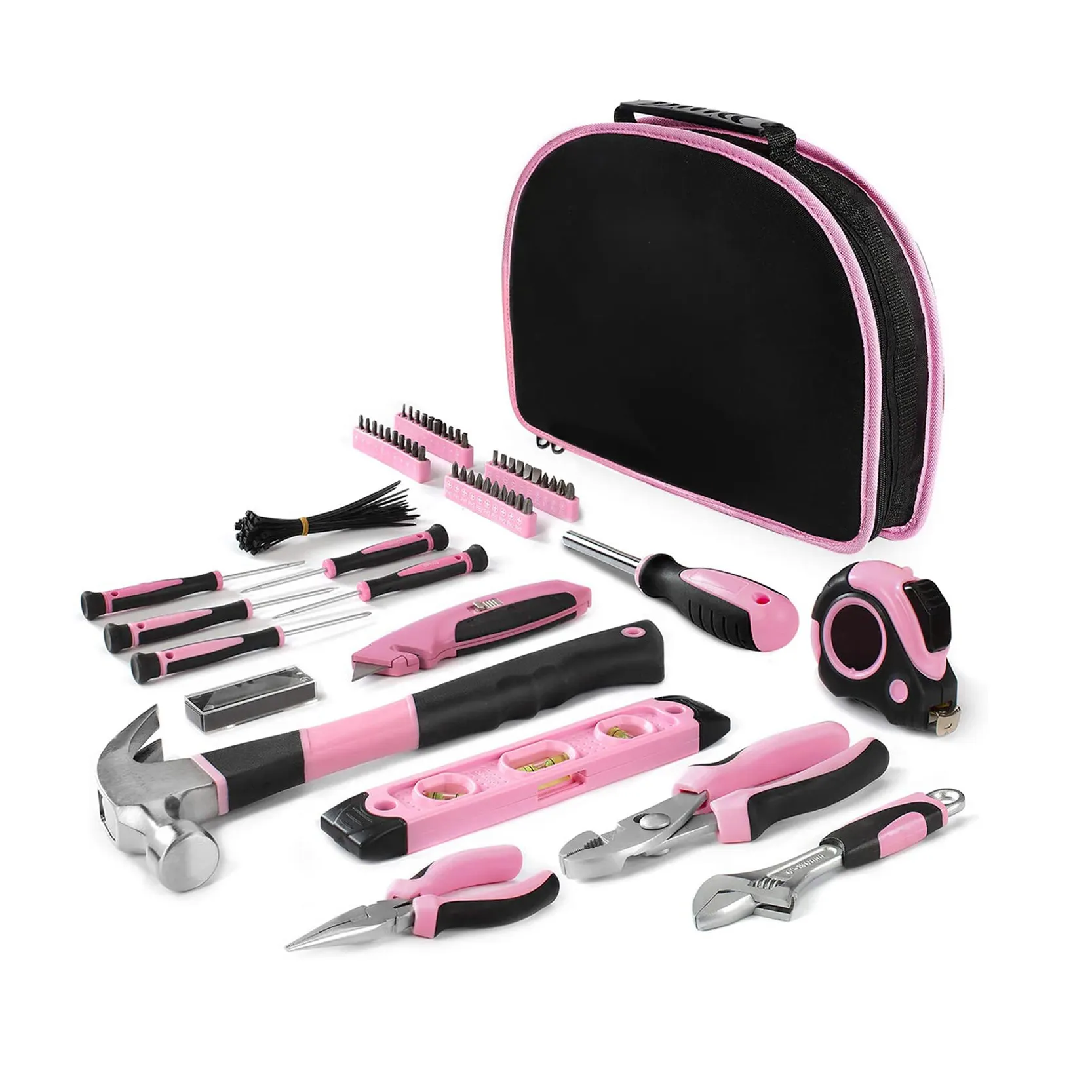 20pcs Household Hand Tool Set Home Repair Tool Kit Pink Tool Set