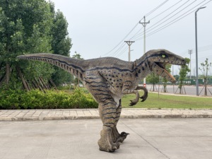 Costume de dinosaure robotique animatronique grandeur nature pour parc à thème extérieur, dinosaure <span class=keywords><strong>Raptor</strong></span> avec pattes cachées - Product Image 4