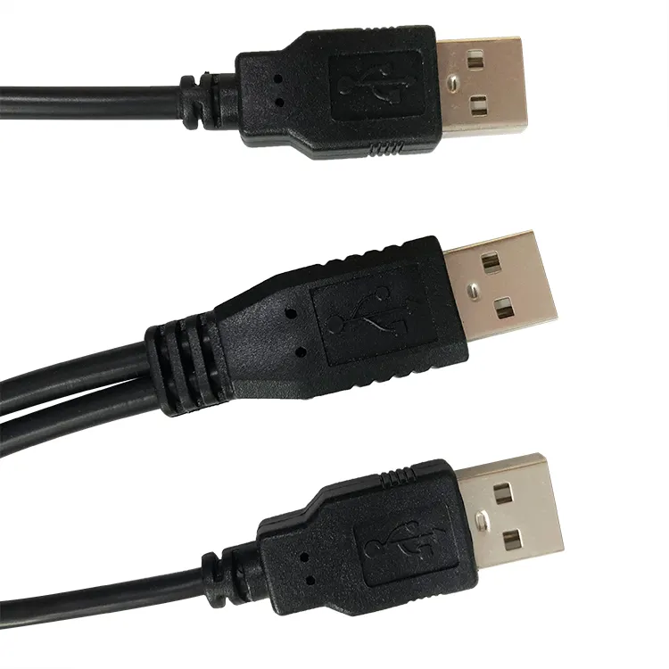 2 in 1 USB2.0 cable type A male to A male Y cable for PC HDD