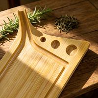Plateau roulant en bois 13*9cm en gros |   Plateau à chicha en bambou design entonnoir pour les boutiques de tabac |   Étiquetage privé personnalisé en gros OEM