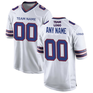 뜨거운 판매 블루 #17 인기있는 남자 자수 이름 번호 #0 #4 #86 미식 축구 팬 저지를 배송 준비 - Product Image 2