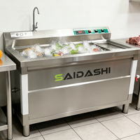 Commerciële multifunctionele groente- en fruitreinigingsmachine, voedselwasser, 220V motor, SUS304 roestvrij staal, energiezuinig