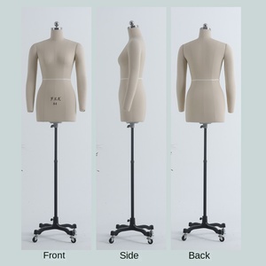 Maniquí de medio cuerpo con soporte de exhibición de diseñador de vestuario, modelo de parte superior del cuerpo <span class=keywords><strong>para</strong></span> diseño de costura y ajuste de mujeres - Product Image 4