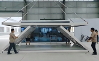 Maison conteneur pliable en Z moderne, fabrication chinoise, avec structure en acier galvanisé épaissi de haute qualité, préfabriquée, mobile et modulaire