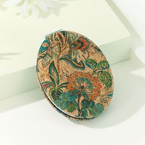Eco Friendly Soft Wooden Cover <b>Small</b> Pocket Cosmetic Makeup Compact Portable Mirror Vantage Gift Mirror - Product Image 3