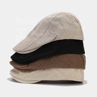 Casquettes plates décontractées d'hiver en gros, style Gatsby, pour la conduite et la chasse, chapeaux irlandais 100% polyester GY