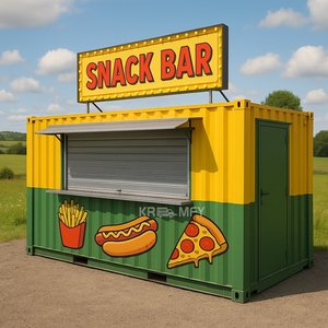 Conteneur maritime préfabriqué contemporain, entièrement équipé, robuste et durable, pour café mobile, bar de plage, maisons, restaurant, cuisine - Product Image 2