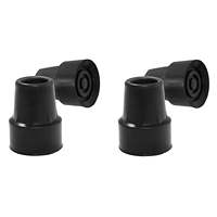 Puntas Antideslizantes de PVC para Muletas 21-22 mm (x4 Unidades) Negras para Muletas y Bastones KMINA K10039