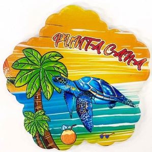 2025 New Product Ideas PUNTA CANA Beach-Themed Ceramic <b>Trivet</b> & Cup Coaster Ocean Animal Flamingo Turtle Patterned Mats & Pads - Product Image 4
