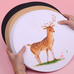 Plus populaire 29cm rond croquis couleur plomb surligneur peinture bricolage <span class=keywords><strong>argile</strong></span> illustration fond carton personnalisé - Product Image 4