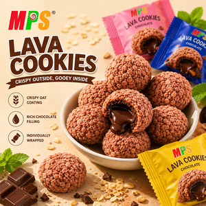 Mini biscuits au chocolat Lava Cookies, en-cas crémeux, popcorn croustillant, boule de chocolat - Product Image 2