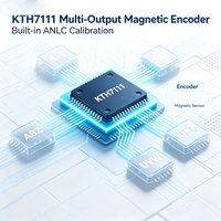 Encodeur magnétique à effet Hall 16 bits CONNTEK KTH7111 - Optimisé hors axe - Sorties multiples (SPI/SSI/ABZ/UVW/PWM) - Latence de 1s - 3,3-5V - ANLC