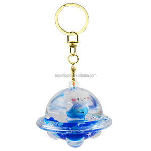 Nước nổi lấp lánh bên trong hình dạng chân Keychain <span class=keywords><strong>Keyring</strong></span> - Product Image 5