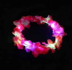 Serre-tête lumineux LED L-2902 Hawaïen, couronne florale artificielle pour mariage, idéal pour la plage et les fêtes tropicales - Product Image 2
