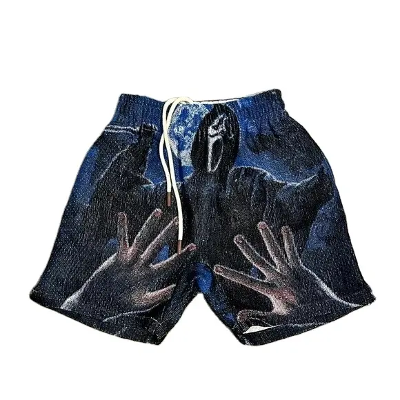 Schnelle Anpassung OEM ODM hochwertige handgemachte Tapisserie Decke Shorts angepasst High Street heiße Shorts