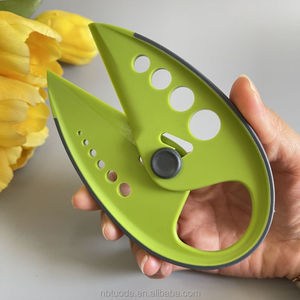 เครื่องปอกและตัดสมุนไพร10รูเครื่องมือปอกใบไม้ในครัวปรับได้และล็อคได้กรรไกรใบมีด - Product Image 5