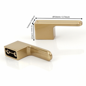 Cabinet <strong>Knobs</strong> Champagne Bronze Wardrobe Cupboard Handle <strong>Door</strong> Drawer Handle Furniture Modern Kitchen Cabinet Handles for Kitchen - Product Image 3