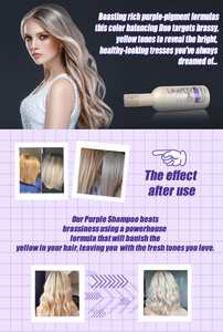 Champú <span class=keywords><strong>Morado</strong></span> para Cabello Rubio, Champú Matizador para Rubio, Platino, Decolorado, Elimina Tonos Amarillos y Cobrizos - Product Image 4