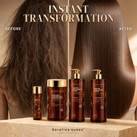 Perawatan Rambut Keratin Kelas Salon Set Mewah Aroma Parfum Shampoo Kondisioner Protein Menutrisi Rambut Rusak Grosir OEM ODM