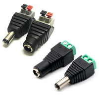 Ventes chaudes Prise d'alimentation jack 12V CC 2 broches 5,5*2,1 mm Connecteur femelle CC Type poussoir