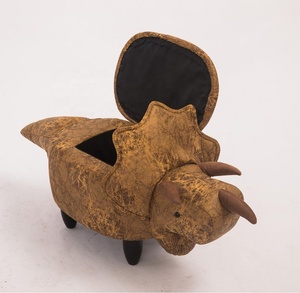 AOQI Tapizado Escritorio Ride-On Kids Otoman Puf Reposapiés Taburete con aspecto de animal Elefante para niños Diseño de animales Sillas para niños - Product Image 2