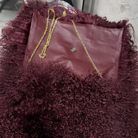 Sac à main seau en fourrure de mouton véritable, accessoires de mode en fourrure moelleuse, sac à bandoulière en fourrure de mouton authentique