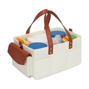 Panier de rangement pour bébé en feutre, grand format, pour couches et accessoires, certifié BSCI - Product Image 1