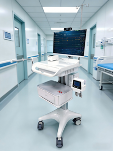 Chariot médical numérique Meden M6, support mobile universel <span class=keywords><strong>pour</strong></span> moniteur patient, ordinateur <span class=keywords><strong>portable</strong></span>, avec plaque de fixation, garantie 3 ans - Product Image 2