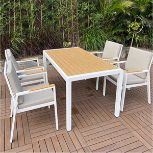 Set di Sedute da Balcone Contemporaneo, Arredamento da Giardino di Lusso, Tavolo e Sedie da Esterno Popolari per Caffè, Cucina, Feste, Struttura in Alluminio - Product Image 3