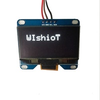 DIYmall modul Display OLED IIC I2C 1.54 inci putih 128X64 12864 SSD1305 putih 3.3-5V UNTUK Arduino IOT ESP32