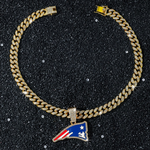 Nuevo Collar con Colgante Geométrico de Aleación con Diseño Innovador y Personalizado de Bandera Americana, Collar Moderno para Hombre, Joyería de Moda - Product Image 5