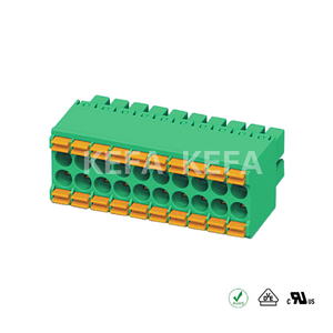 KF2EDGKS-3.5-2P 3.5mm Pitch 2P Push-In Plug <b>Terminal</b> Block 300V 8A 28-16AWG Copper Contacts - Product Image 3