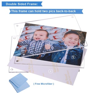 Support de cadre photo magnétique double face en acrylique transparent avec logo personnalisé imprimé en sérigraphie – Le cadeau idéal pour la maison, le bureau ou la boutique - Product Image 5