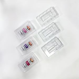 Customizable Eco-Friendly Rectangle PET Blister <strong>Tray</strong> Packaging for 3ml Medicine Vials Medical Blister Insert <strong>Plastic</strong> Vial <strong>Trays</strong> - Product Image 2