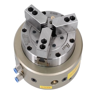 Portabrocas neumático de tres mordazas BK250TQ Portabrocas de fijación de torno automatizado de orificio pasante para máquina de torno <span class=keywords><strong>CNC</strong></span> - Product Image 1