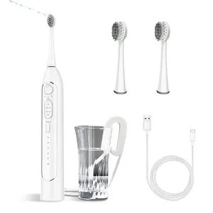 Rechargeable Oral Irrigator With 3 Modes Cordless Teeth Travel Portable Tooth Brush And Water Flosser Combo For Teeth Cleaning