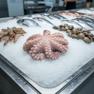 <span class=keywords><strong>Pulpo</strong></span> <span class=keywords><strong>Vivo</strong></span> Congelado IQF de Origen Fujian para Sushi, Listo para <span class=keywords><strong>Comer</strong></span>, Bolsa de 10 KG, Certificado HALAL Eastocean, 24 Meses de Caducidad - Product Image 1