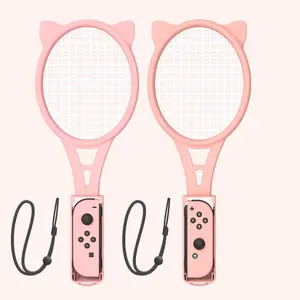 Accesorios de juego de raqueta de tenis para Nintendo Switch Oled para <span class=keywords><strong>Mario</strong></span> <span class=keywords><strong>Tennis</strong></span> Aces Joy-Con Handle Holder Controller Grips <span class=keywords><strong>Tennis</strong></span> ACES - Product Image 1