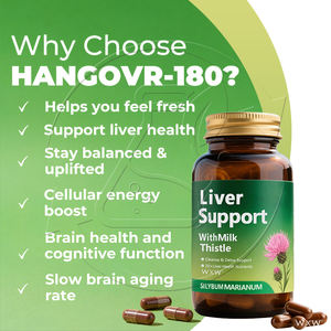 Cápsulas de suplementos de hierbas OEM para aliviar la resaca, metabolismo del alcohol, protección hepática, vitaminas personalizables, alivio de la resaca - Product Image 4