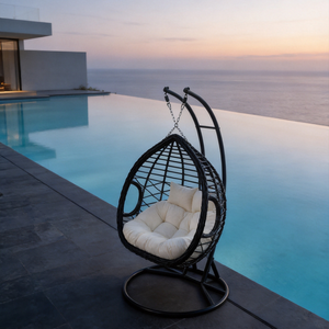 Sedia Sospesa da Giardino in Alluminio Stile Rattan di Alta Qualità, Moderna e per Esterni, Vendita all'Ingrosso - Product Image 4