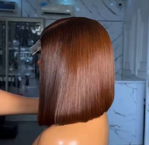 T1b/350 ngắn <span class=keywords><strong>Bob</strong></span> tóc giả tóc con người Ombre gừng đồng màu tóc giả glueless HD ren đóng cửa nguyên Trinh Việt Nam đôi rút ra - Product Image 3