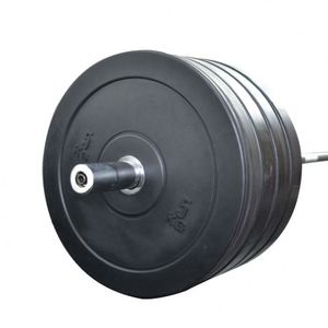 2021 Offre Spéciale prix de gros ensembles d'haltères vides plaques de pare-chocs d'haltérophilie commande minimale d'haltères en caoutchouc noir 100 kg - Product Image 1