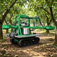 Tuin- en landbouwrupsbandenmachine, zelfrijdende fruitplukker, hoog rendement fruit schudder, kastanje- en dadelplokker