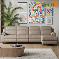 Canapé-lit modulable convertible moderne extensible avec porte-gobelets en cuir de haute qualité, écologique, structure en bois, idéal pour appartement