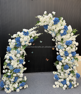 Цветочная композиция для свадебной арки: зеленые и белые цветы, аранжировка из шелковых цветов для свадебного декора - Product Image 5