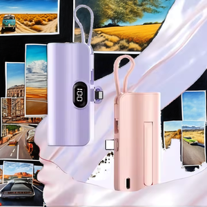 Usine Super Mini <span class=keywords><strong>Portable</strong></span> Capsule 5000mAh Type C Affichage LED <span class=keywords><strong>Chargeur</strong></span> Mobile 10W Sortie Power Bank pour iPhone pour <span class=keywords><strong>Samsung</strong></span> - Product Image 2