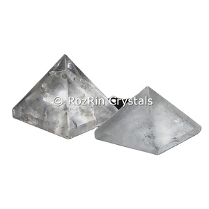Pyramide en cristal de quartz naturel, pierre énergétique de guérison, sculptée et gravée pour la méditation, le Reiki, la décoration intérieure, cadeau spirituel, bouddhisme - Product Image 2