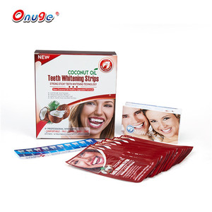 Onuge professionale 1 ora di cocco bianco veloce sapore di sbiancamento dei denti strisce asciutte per la cura dei denti denti sbiancamento strisce Express - Product Image 6