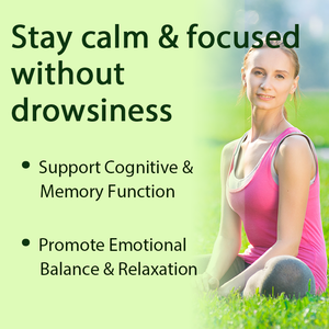 L-Theanin-Ergänzung mit Magnesium glycinat, Ashwagandha zur Unterstützung von Ruhe, Entspannung, Fokus und kognitiver Funktion - Product Image 3